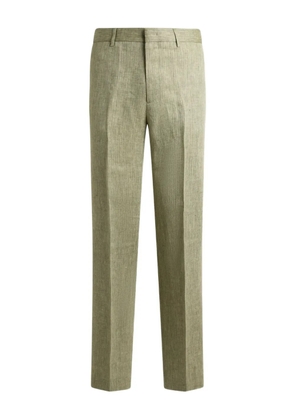 ETRO chevron-motif straight-leg trousers - Green