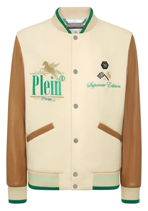 Philipp Plein Racing Club College bomber jacket - Neutrals