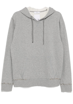 Valentino Garavani rockstud detailing hoodie - Grey