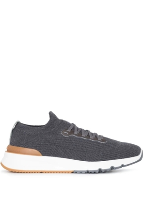 Brunello Cucinelli knitted low-top sneakers - Grey