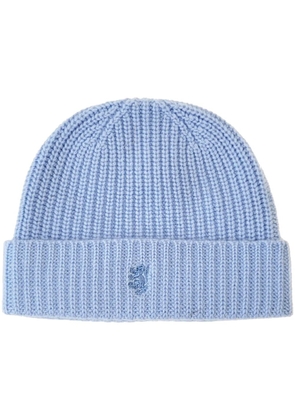 Pringle of Scotland ribbed cashmere beanie - Blue