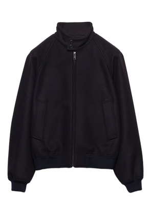 Prada raglan-sleeve ribbed jacket - Black