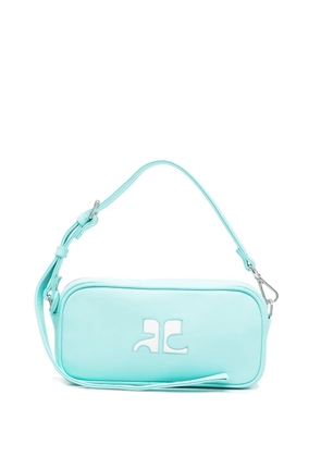 Courrèges logo-embellished shoulder bag - Blue