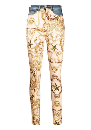 Philipp Plein baroque-print skinny jeans - Neutrals