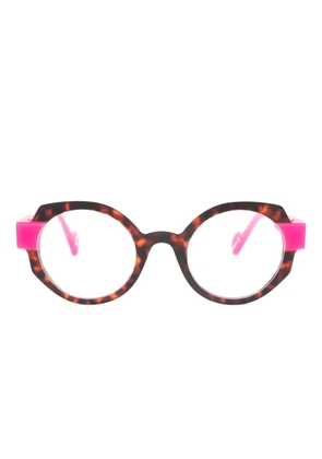 Etnia Barcelona Chroma geometric-frame glasses - Brown