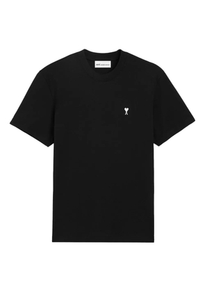 AMI Paris logo-embroidered T-shirt - Black