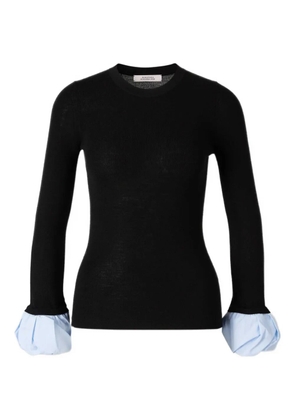 Dorothee Schumacher ruffled-cuff knitted top - Black