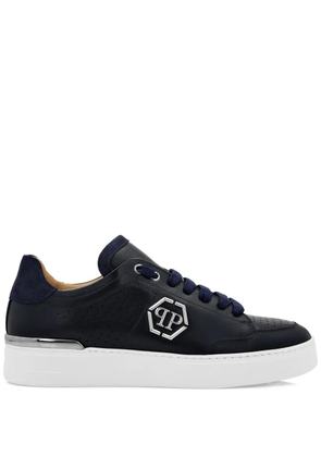 Philipp Plein logo-appliqué low-top sneakers - Blue