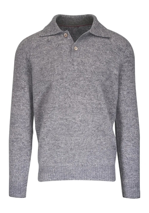 Brunello Cucinelli long-sleeve polo shirt - Grey