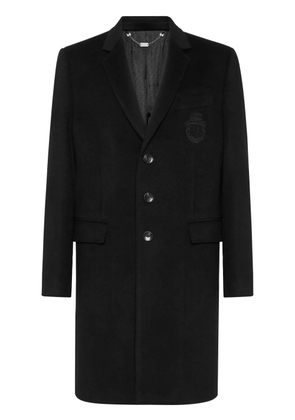 Billionaire embroidered-logo coat - Black