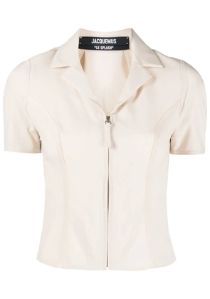 Jacquemus Tangelo zip-up cycling shirt - Neutrals