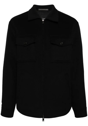 Theory zip-up felted shirt jacket - Black