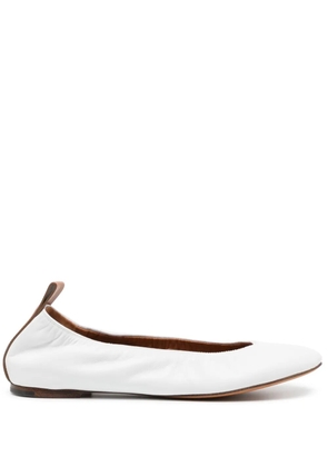 Lanvin leather ballerina shoes - White