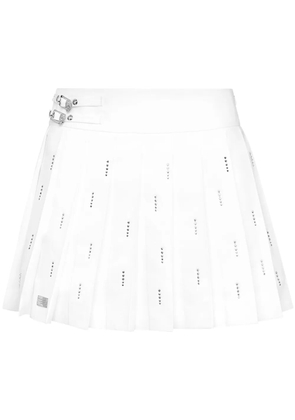 Philipp Plein pleated mini skirt - White