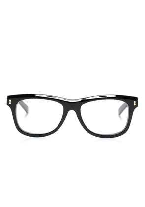 Gucci Eyewear logo-debossed square-frame glasses - Black