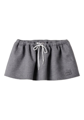 Miu Miu drawstring-waist skirt - Grey
