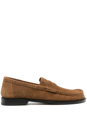 LOEWE Campo suede penny loafers - Brown