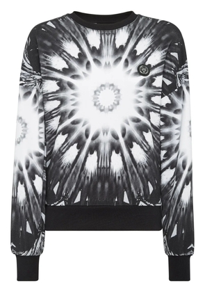 Plein Sport kaleidoscopic-print cropped sweatshirt - Black