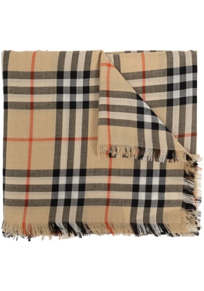 Burberry check scarf - Neutrals