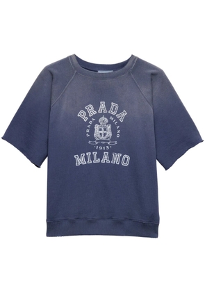 Prada logo-print T-shirt - Blue