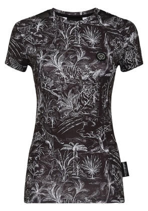 Plein Sport graphic-print compression T-shirt - Black