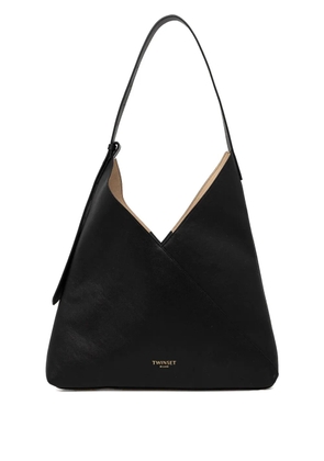 TWINSET logo-stamp shoulder bag - Black