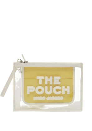 Marc Jacobs Vintage Wristlet leather-panel clutch bag - White