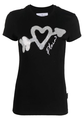 Philipp Plein crystal-embellished logo T-shirt - Black