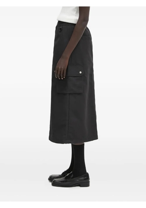 Carhartt WIP logo-patch A-line midi skirt - Black