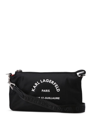 Karl Lagerfeld rubberised-logo cross body bag - Black