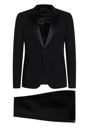 Emporio Armani satin-trim suit - Black