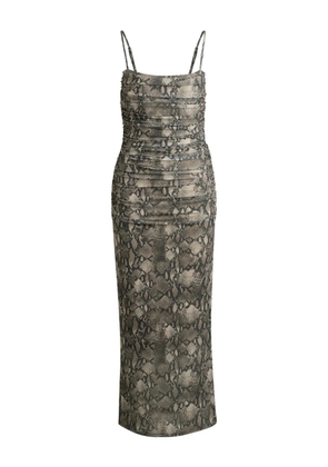 HUGO snakeskin-print dress - Silver