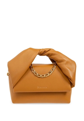 JW Anderson medium Twister leather tote bag - Brown