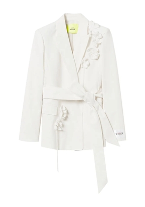 TWINSET floral-appliqué jacket - White