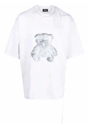 We11done negative teddy print T-shirt - Grey