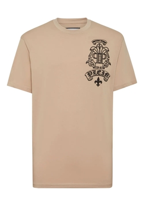 Philipp Plein logo-appliqué T-shirt - Neutrals