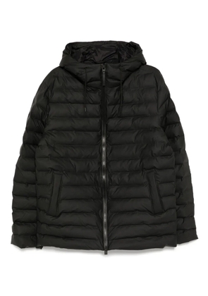 Rains logo-patch jacket - Black