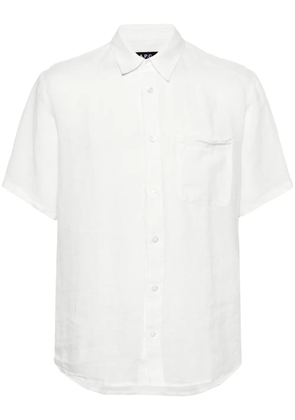 A.P.C. chest-pocket linen shirt - White