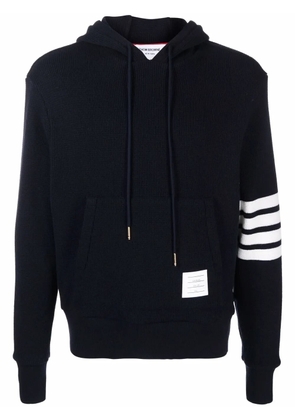 Thom Browne 4-Bar stripe hoodie - Blue