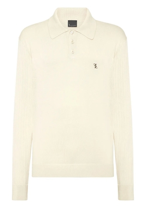 Billionaire logo-plaque polo shirt - White