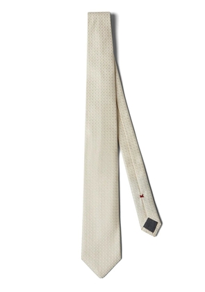 Brunello Cucinelli jacquard silk tie - Neutrals
