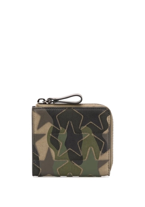 Valentino Garavani camouflage star patch wallet - Green