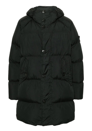 Stone Island Compass-badge hooded padded coat - Black