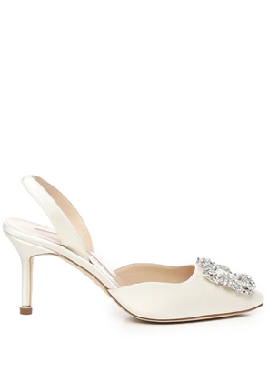 Manolo Blahnik 70mm Hangisli pumps - White