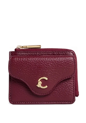 Coccinelle flap zip leather wallet - Red