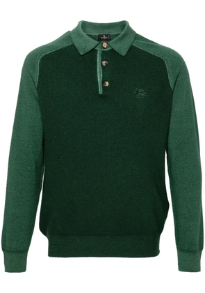 ETRO Pegaso-embroidered wool sweater - Green