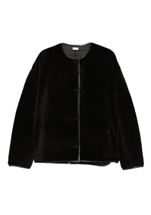 Utzon Jod button-fastening shearling jacket - Brown