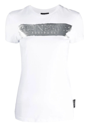 Plein Sport metallic logo-print T-shirt - White