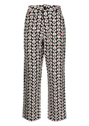 CLOT graphic-print straight-leg trousers - Black
