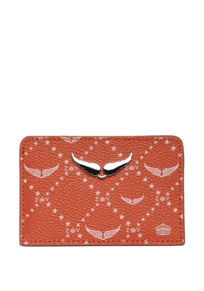 Zadig&Voltaire monogram star-print cardholder - Orange